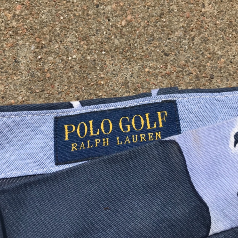 Men’s Polo Golf Ralph Lauren Shorts - Navy/Lt Blue/White - Floral Hawaiian Print - Picture 3 of 4